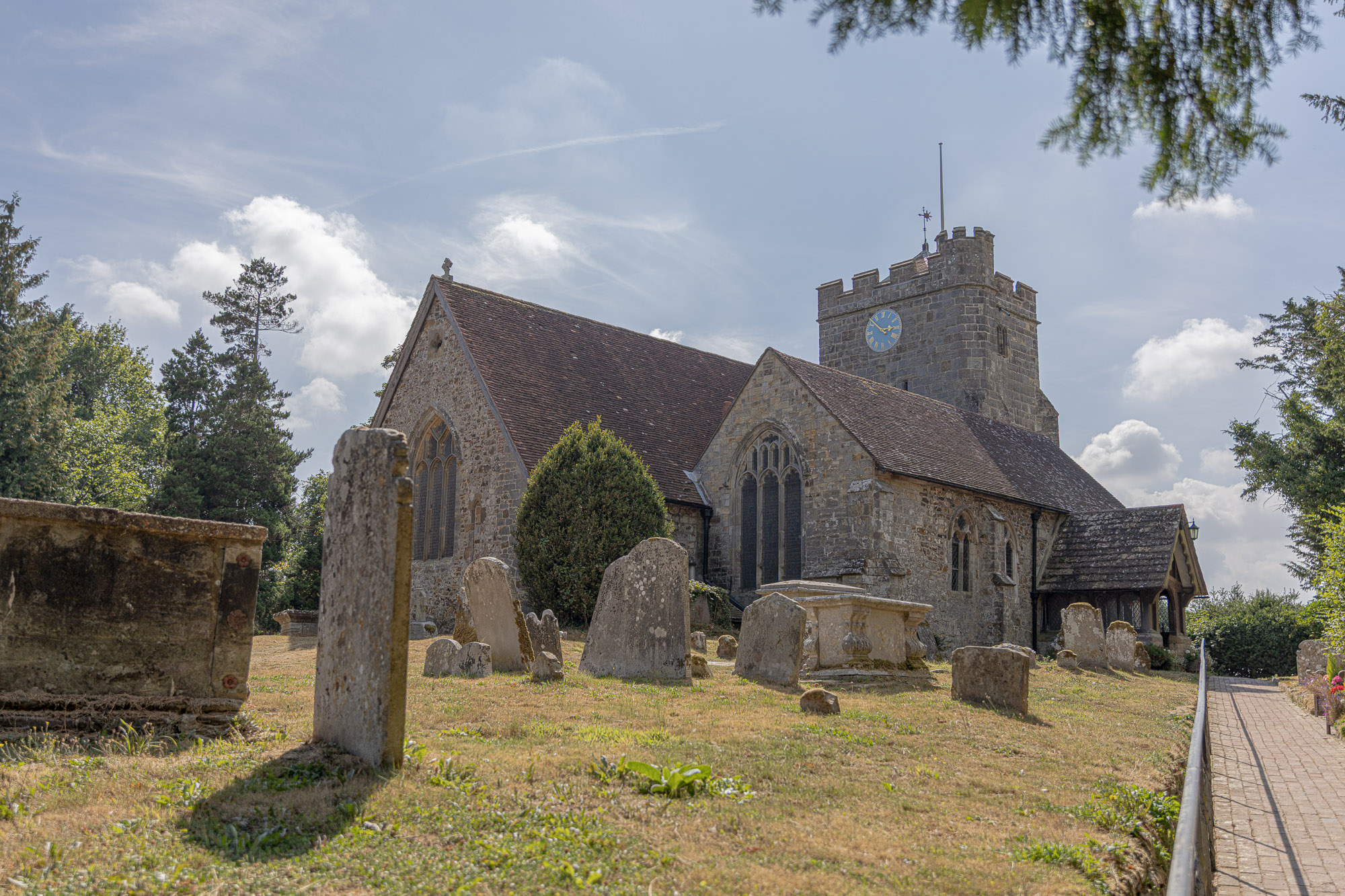 Waldron Church and its peaceful East Sussex churchyard